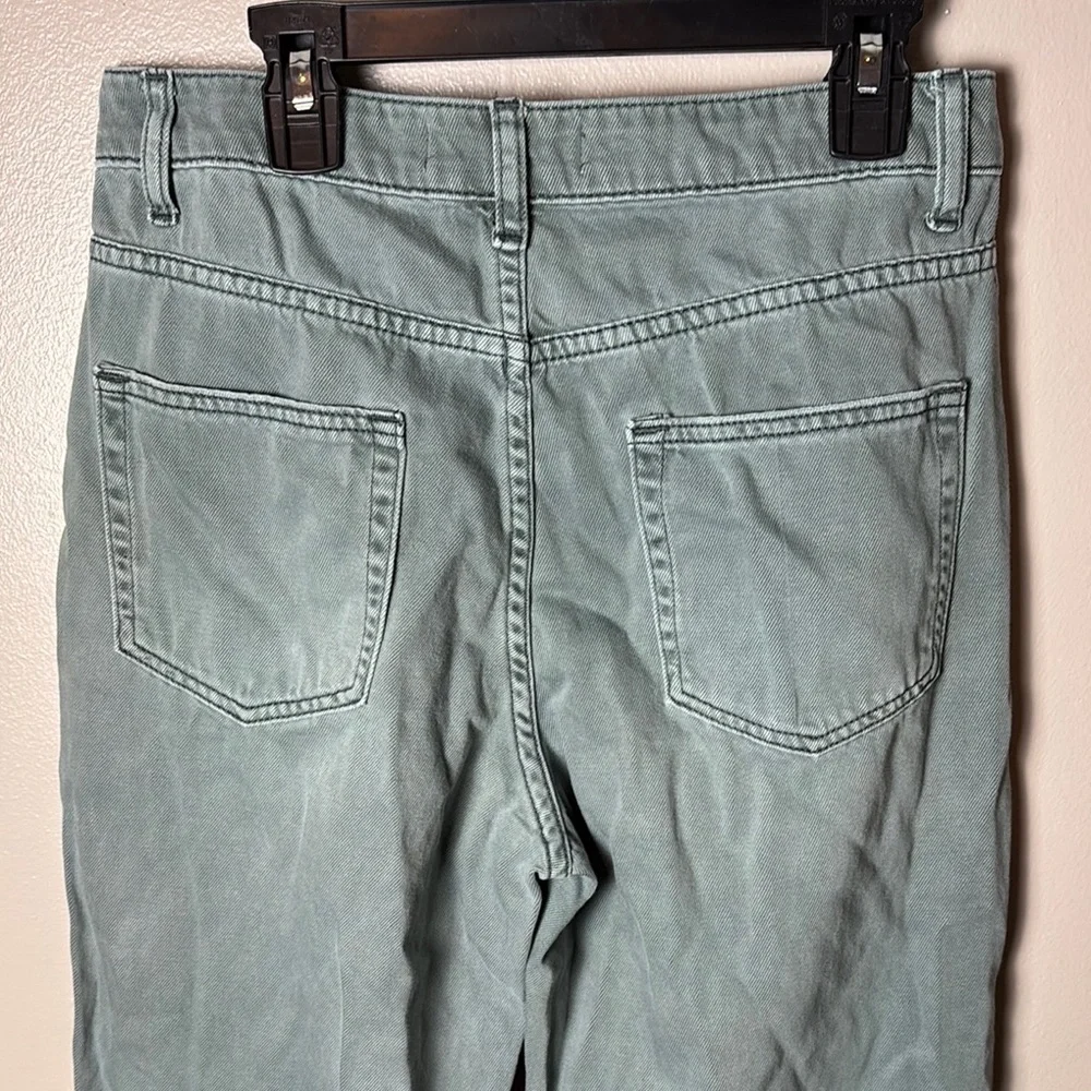 Vervet Green Distressed Wide Leg Jeans Size 27 - Picture 6 of 8